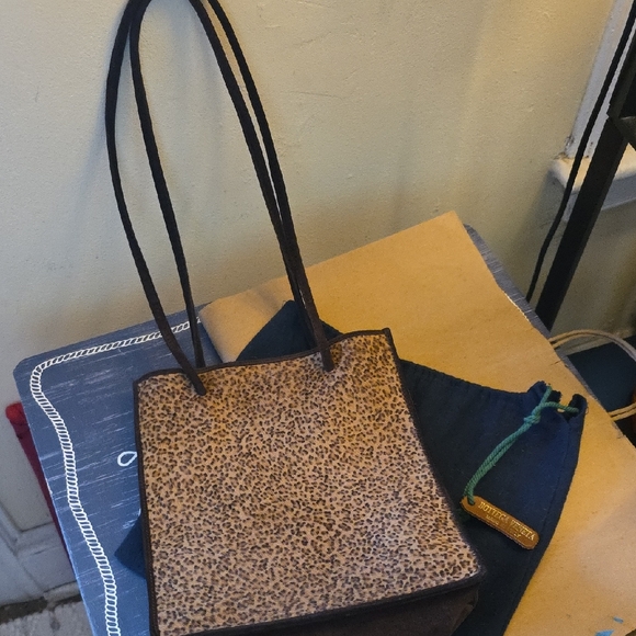 Bottega Venetta Brown Suede Leopard Print Calf Hair Tote Bag. - Picture 1 of 9